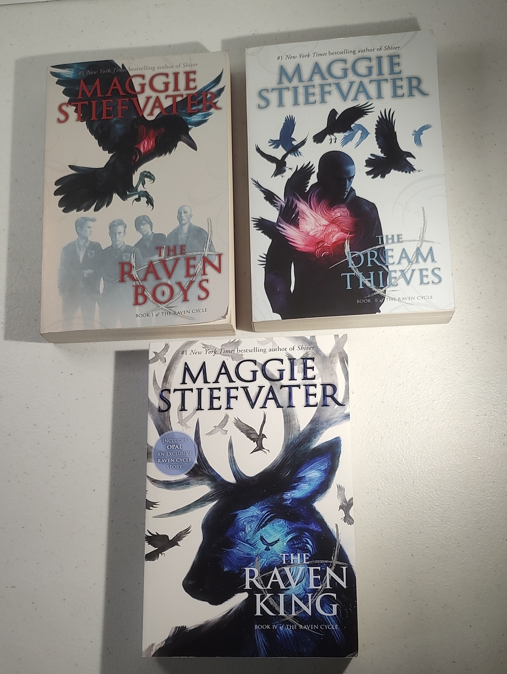 The Raven Cycle By Maggie Stiefvater Books 1  2 & 4 In Good Used Condition